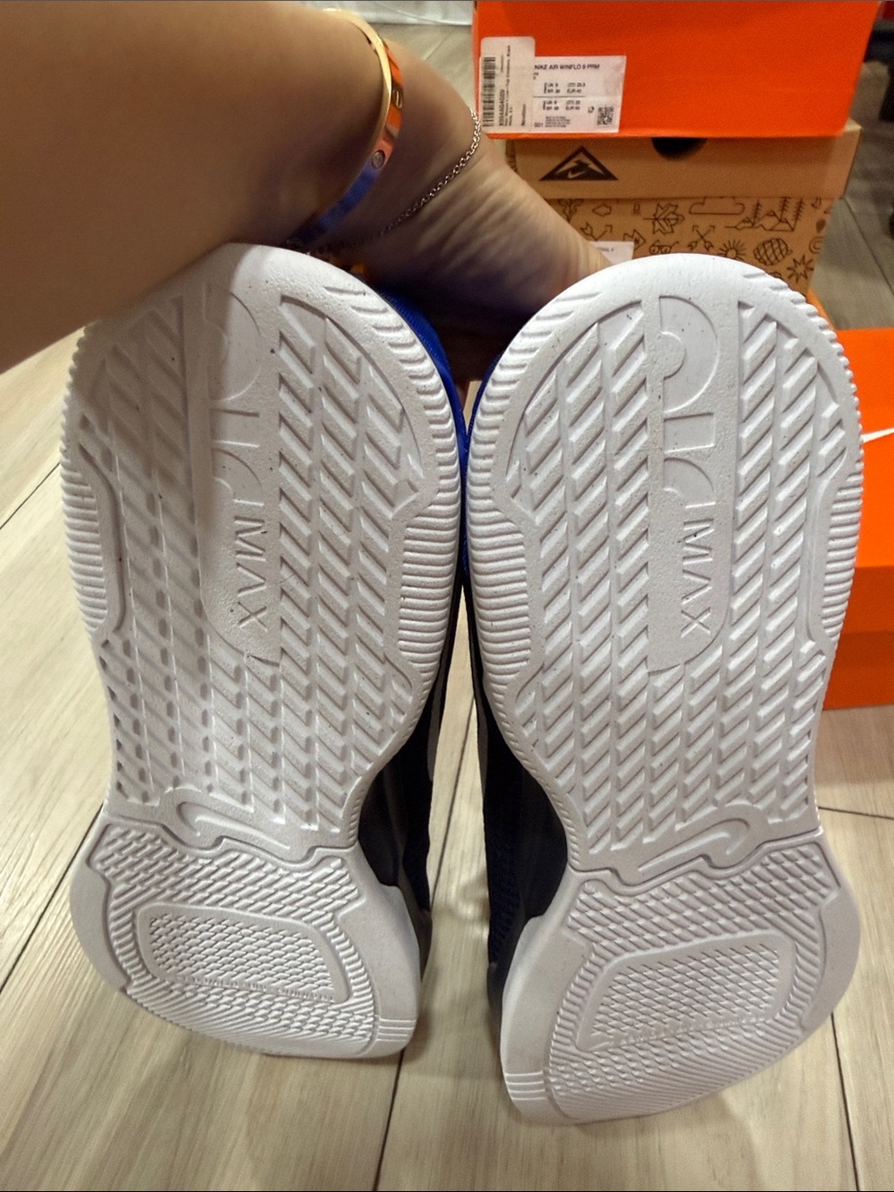 Nike Navy & Royal Blue Athletic Sneakers with White Swoosh - Picture 7 of 8